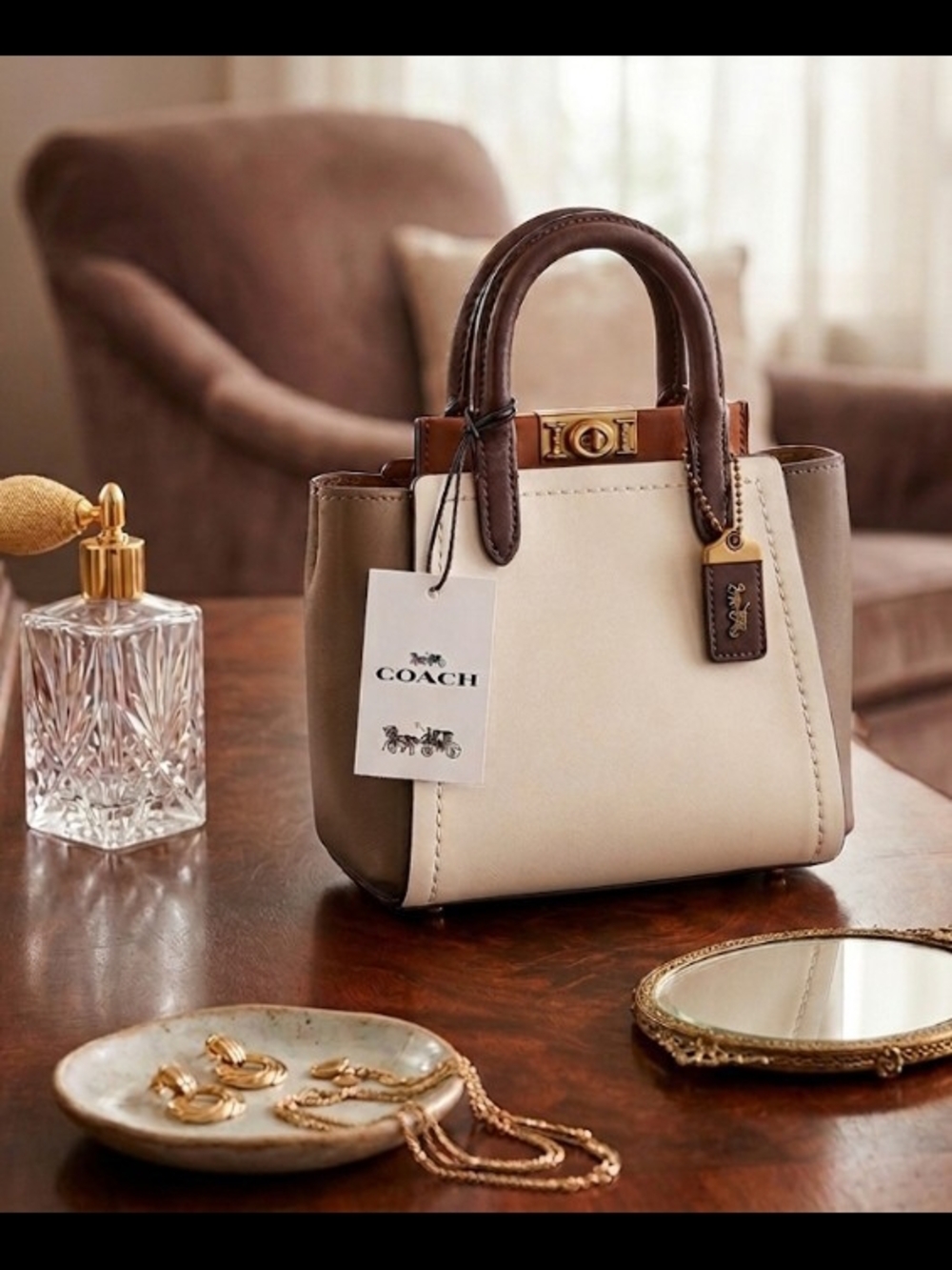 NWT Coach 1941 Troupe Tote 16 Mini Handbag/Crossbody Creed C2080-79293 w/Dusty